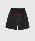Unknown London Embroidered Nylon Shorts Black 2.webp