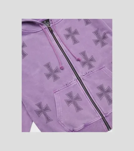 Unknown London HPurple Rhinestone Hoodie.webp