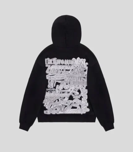 Unknown London Multi Logo Iced Out Hoodie Black 1.webp
