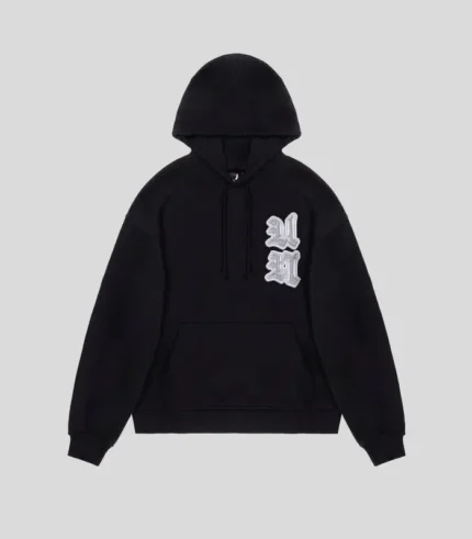 Unknown London Multi Logo Iced Out Hoodie Black.webp