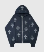Unknown London Rhinestone Hoodie NavyWhite 3.webp