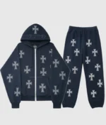 Unknown London Rhinestone Tracksuit NavyWhite 3.webp