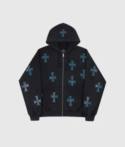 Unknown Stonewashed Rhinestone Hoodie Black 4.webp