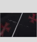 Unknown Black x Red Rhinestone Cross Zip Hoodie 2.webp