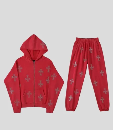 YDBHAD Mens Vintage Print Jogging Suit Baggy Harajuku Tracksuit 1 1.webp