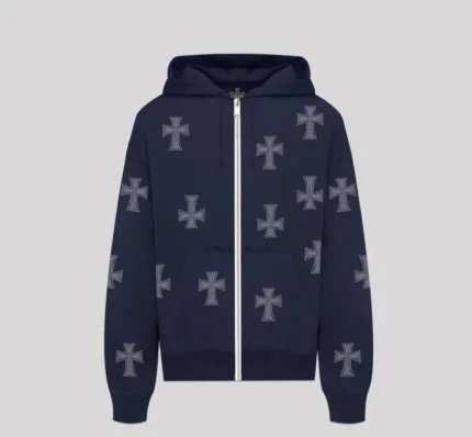楽天市場】UNKNOWN LONDON Cross Rhinestone Zip Up Hoodie.webp